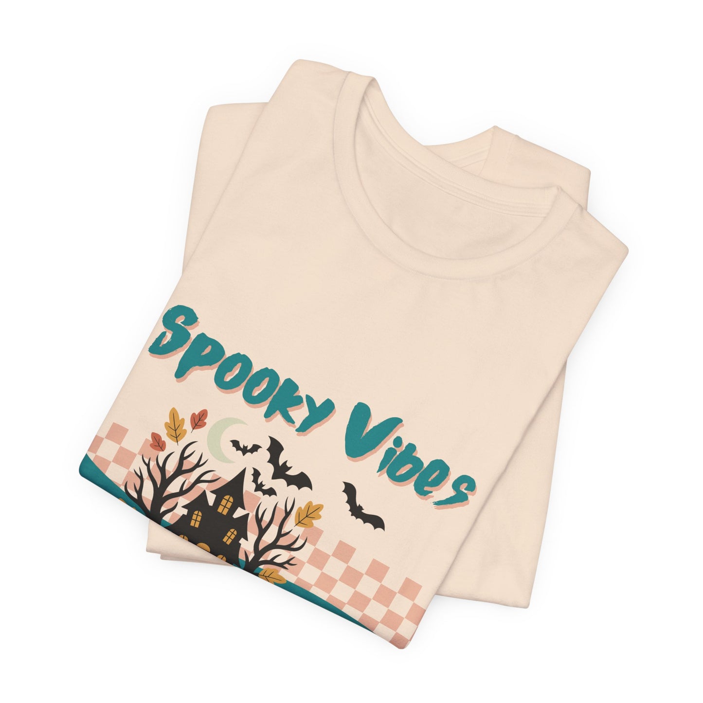 Spooky Vibes Graphic Tee, Unisex Halloween Shirt, Fall Fashion, Casual T-Shirt, Unique Gift for Halloween Lovers, Autumn Wardrobe Essential