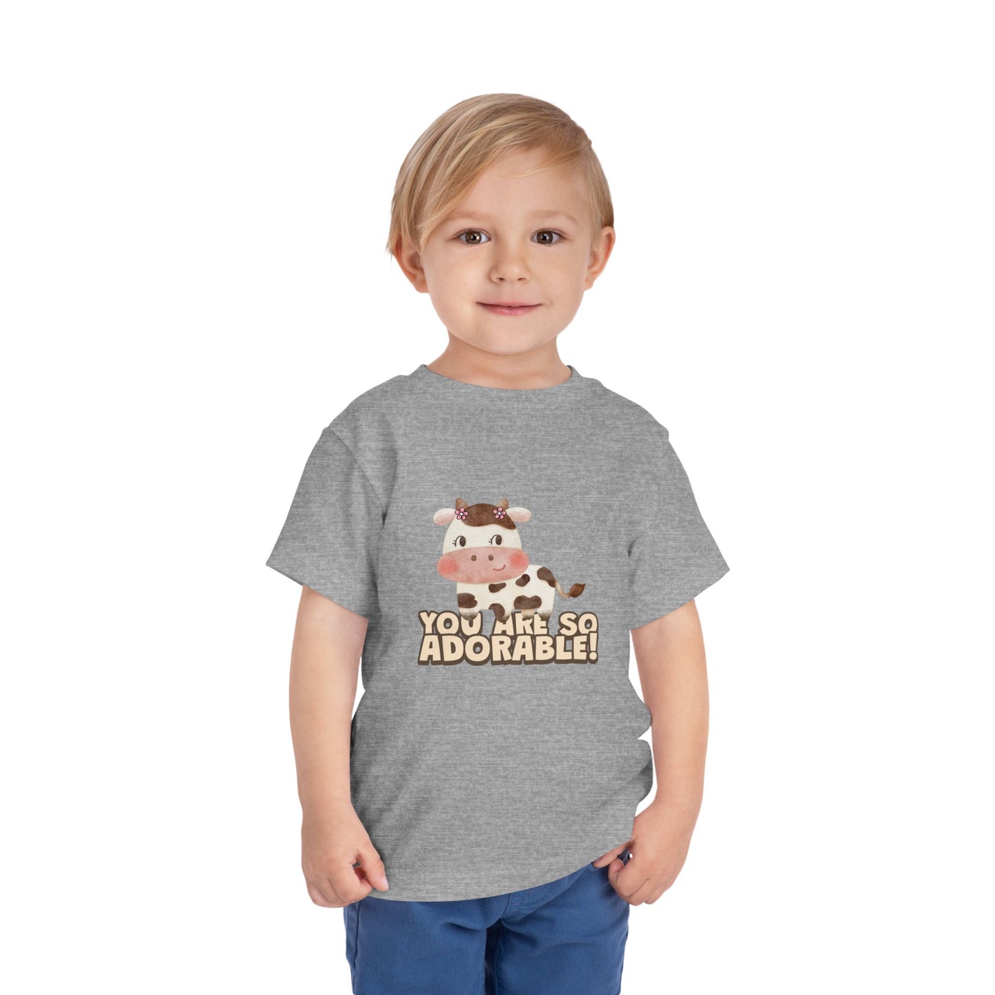 Adorable Cow Toddler Tee, Cute Toddler Shirt, Kids Gift, Baby Birthday Tee, Nursery Outfit, you’re so adorable shirt