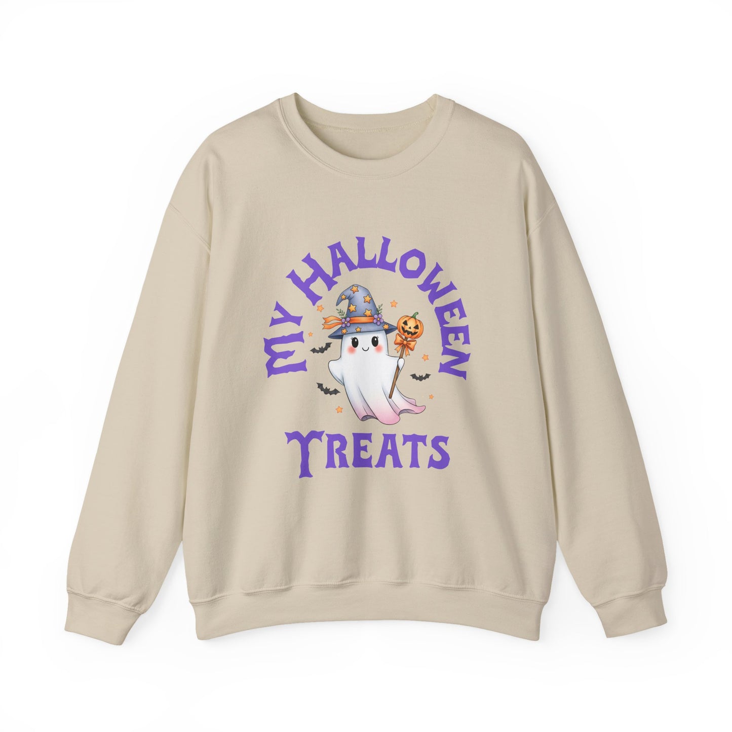 Halloween Ghost Crewneck Sweatshirt, Cozy Halloween Apparel, My Halloween Treats Sweatshirt, Fall Fashion, Spooky Season Gift