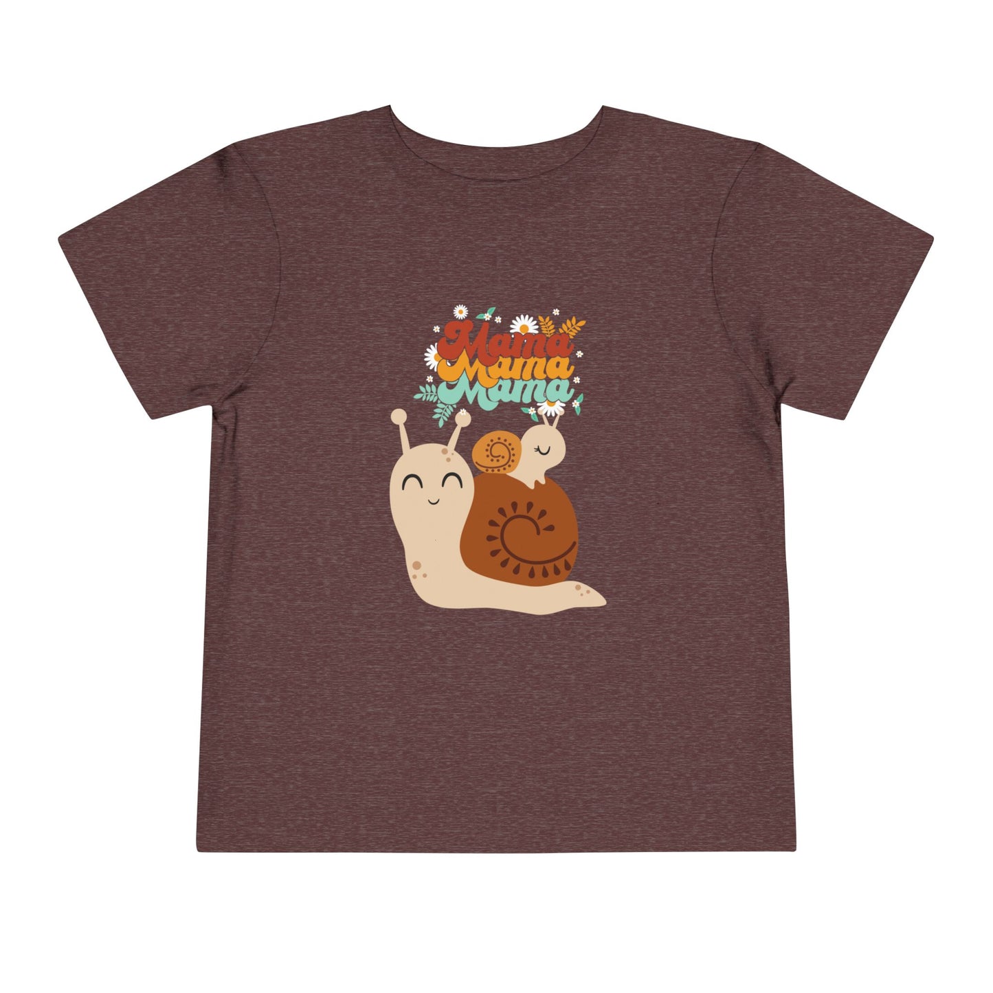 Cute Snail Mama Toddler Short Sleeve Tee, Kids Gift, Toddler Clothing, Birthday Gift, Playful T-Shirt, Baby Shower Gift