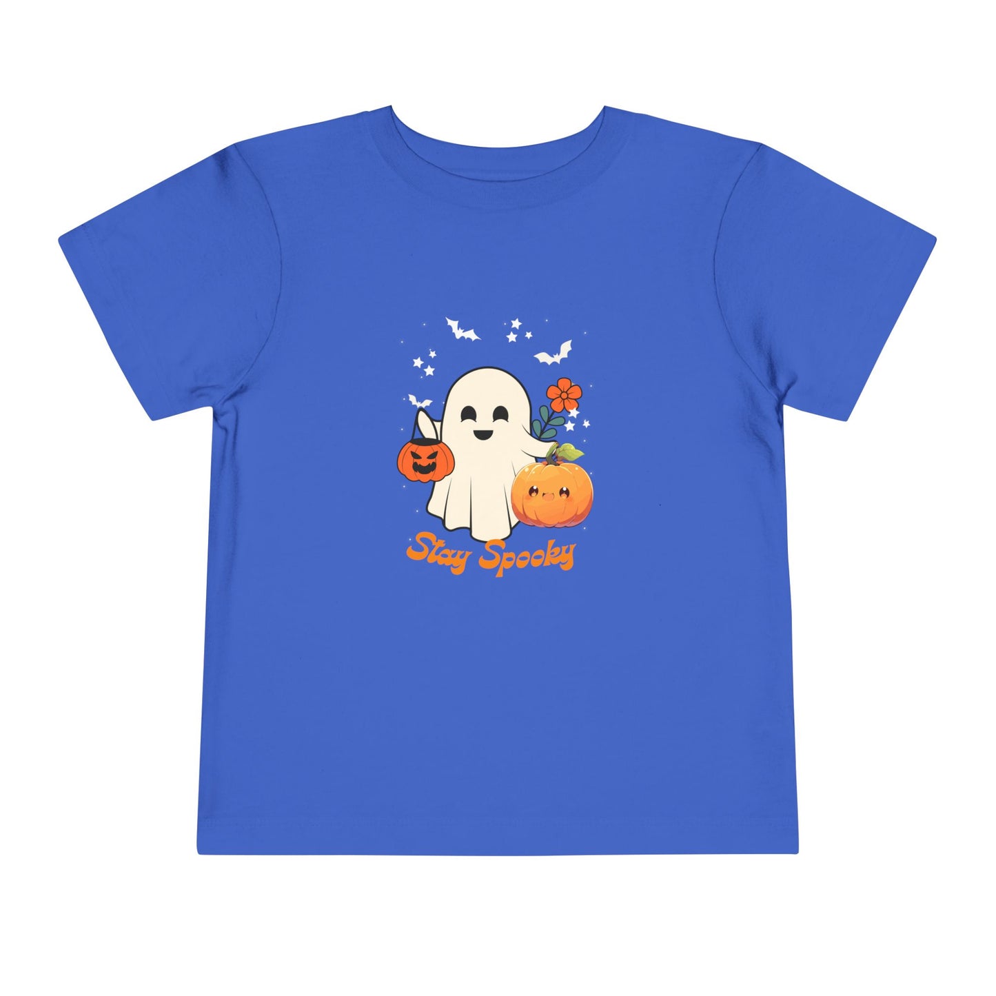 Toddler Halloween Tee - Adorable Ghost and Pumpkin Design, Perfect for Fall Festivities, Trick-or-Treating, Kids' Parties, and Everyday Wear