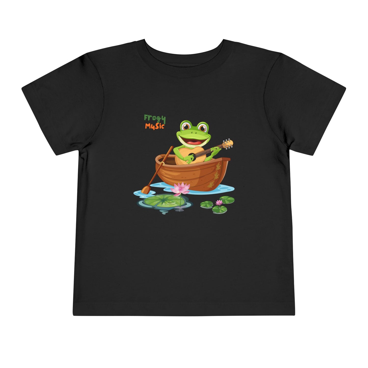 Musical Frog Toddler Tee, Cute Gift for Kids, Fun Summer Wear, Birthday Present, Playful Tee for Little Ones