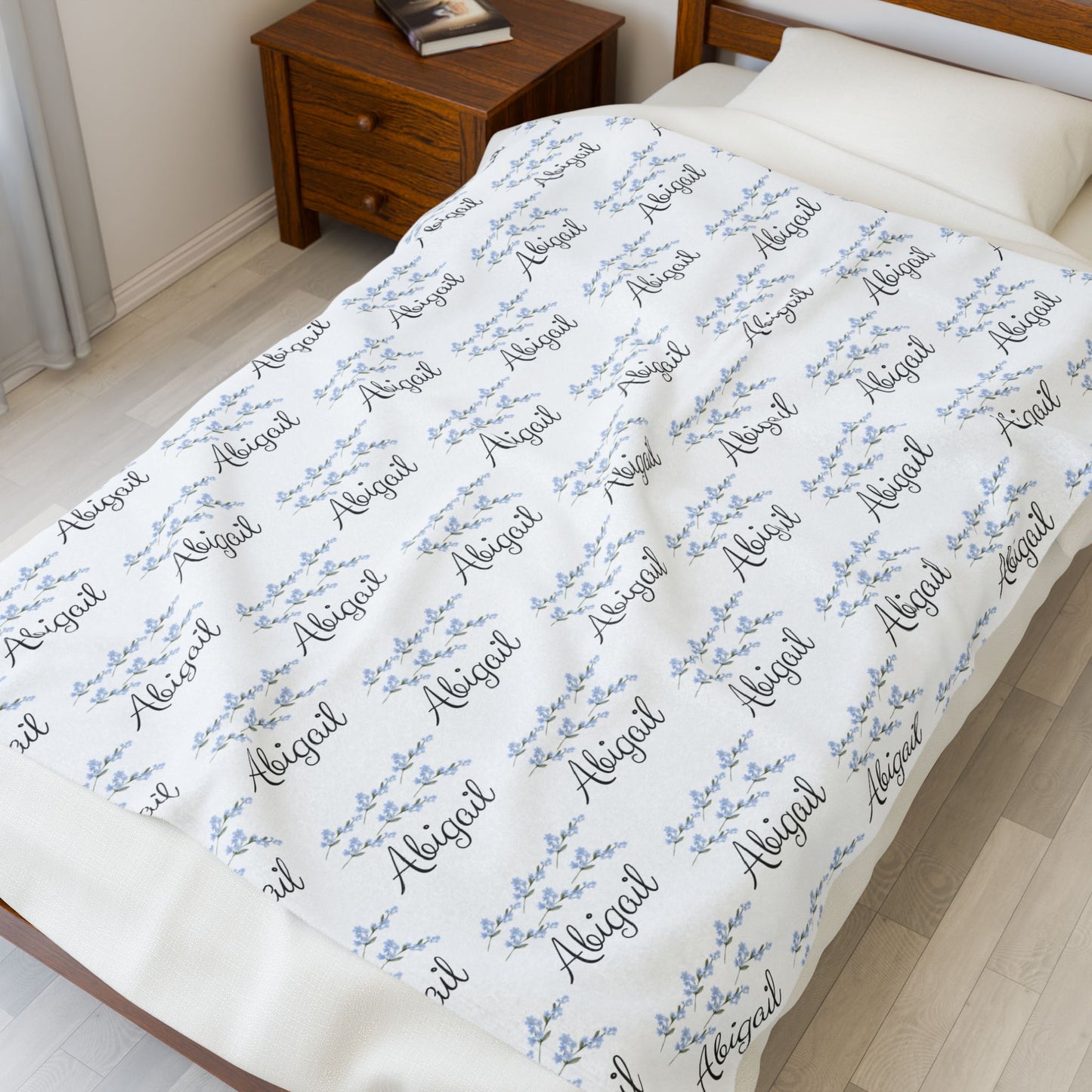 Personalized Velveteen Plush Blanket | Cozy Home Decor, Custom Name Gift, Soft Throw for Birthdays, Baby Showers, and Holidays