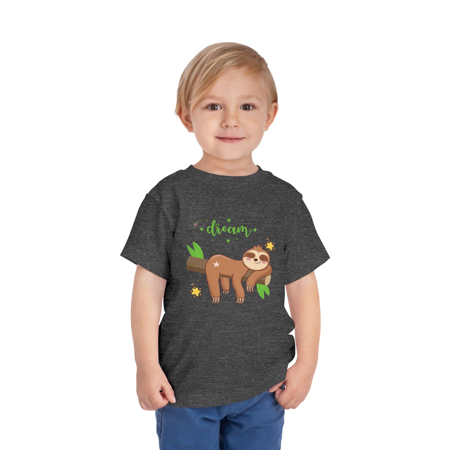 Sloth Dreaming Toddler Tee, Cute Kids' Shirt, Animal Lover Gift, Birthday, Playtime, Sleepy Sloth Tee, Toddler Apparel