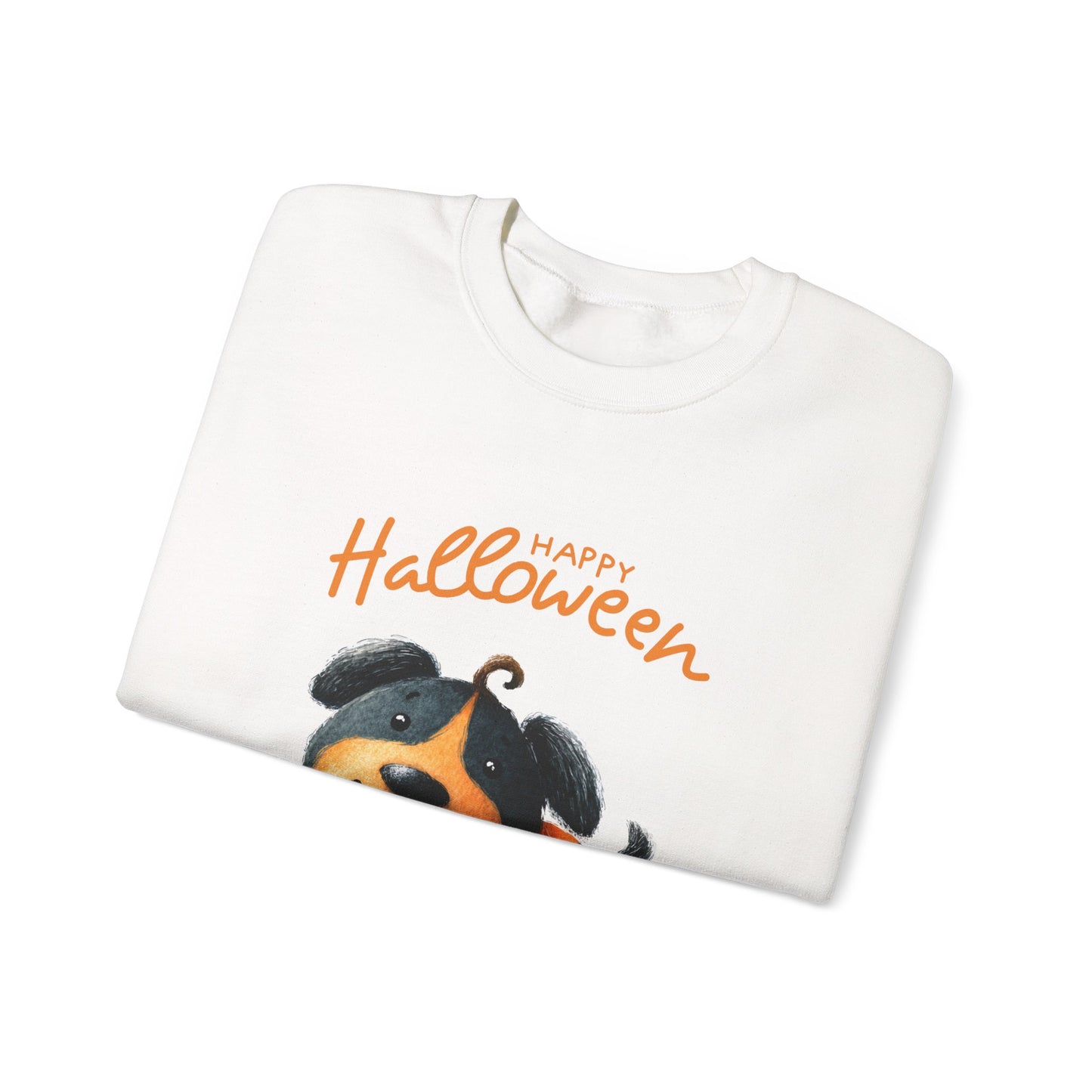 Halloween Dog Sweatshirt, Cozy Unisex Crewneck for Fall, Pet Lovers Gift, October Celebration Apparel, Cute Halloween Top