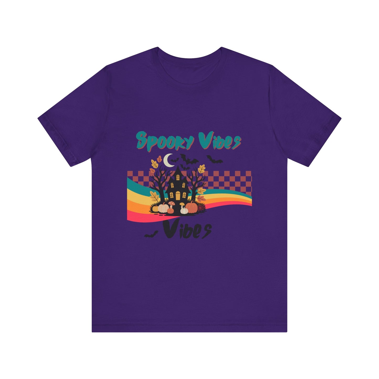 Spooky Vibes Graphic Tee, Unisex Halloween Shirt, Fall Fashion, Casual T-Shirt, Unique Gift for Halloween Lovers, Autumn Wardrobe Essential