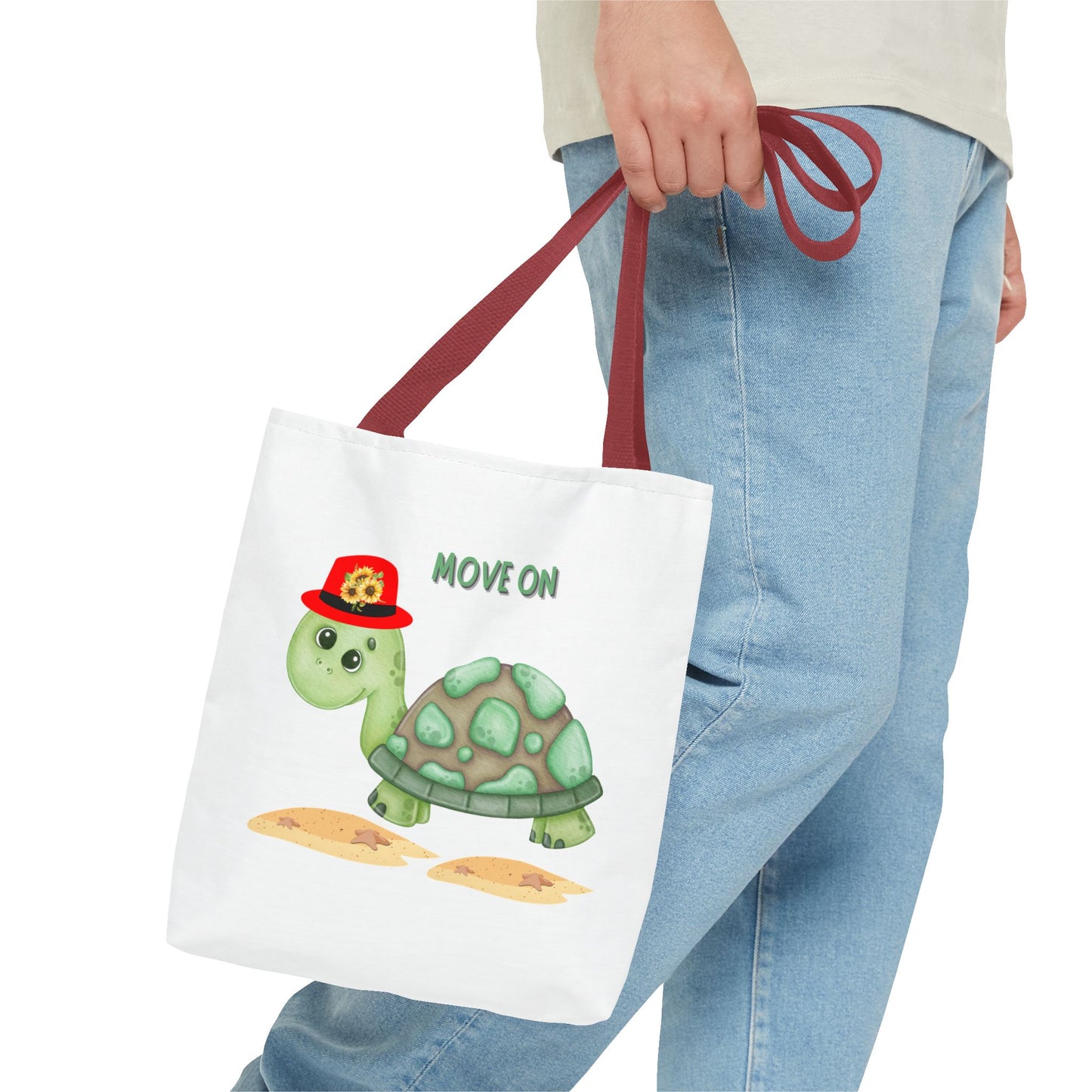 Turtle with a sunflower hat Tote Bag