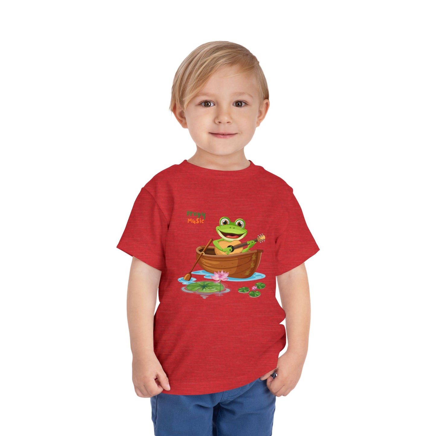 Musical Frog Toddler Tee, Cute Gift for Kids, Fun Summer Wear, Birthday Present, Playful Tee for Little Ones