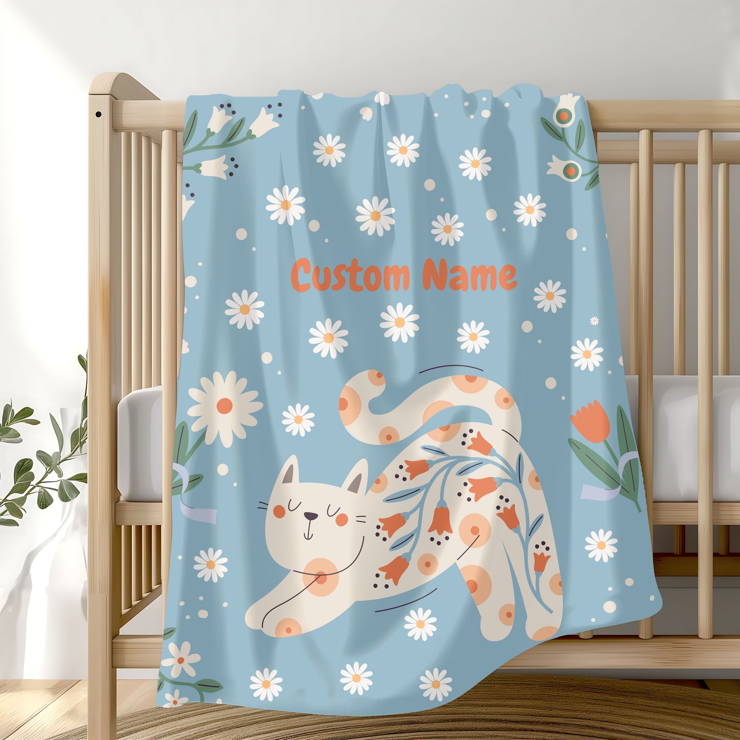 Custom Cat Plush Blanket, Cozy Throw for Pet Lovers, Gift for Animal Lovers, Personalized Home Decor, Warm Snuggle Blanket