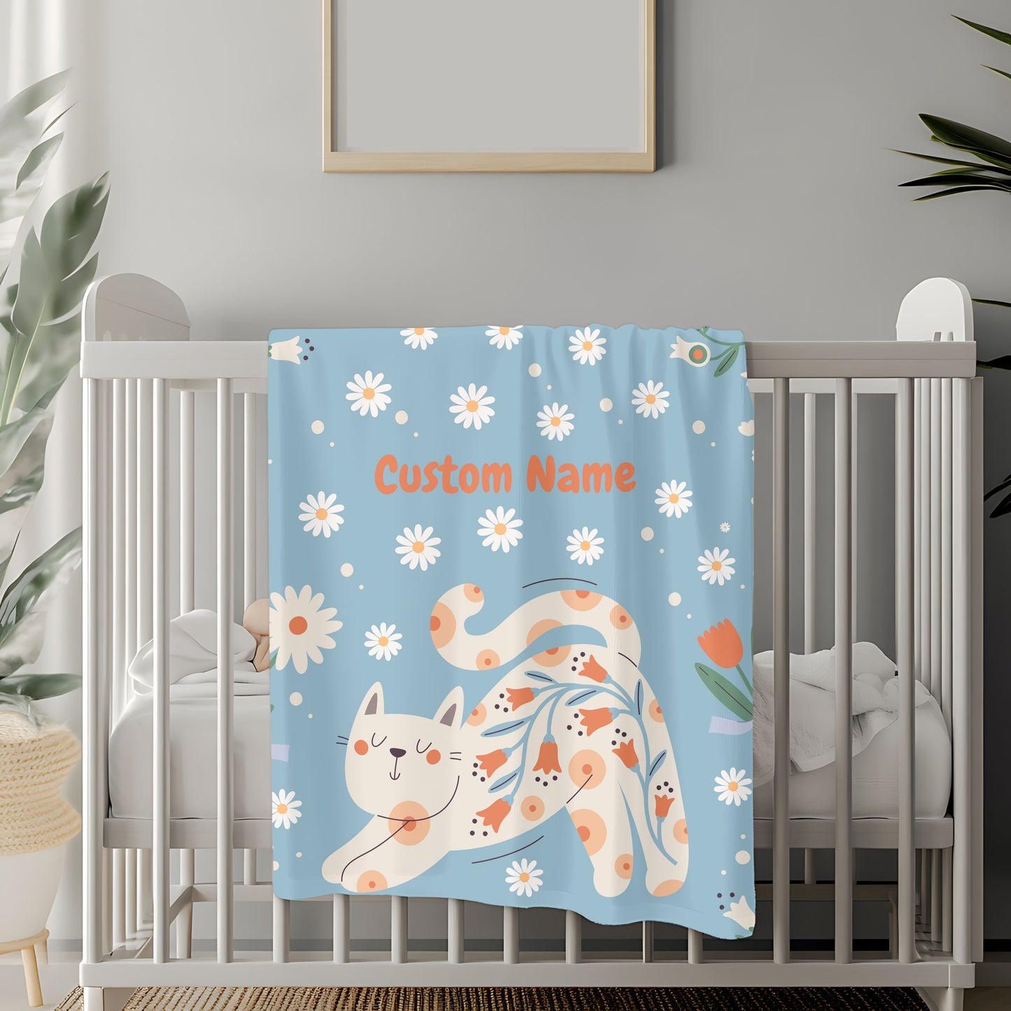 Custom Cat Plush Blanket, Cozy Throw for Pet Lovers, Gift for Animal Lovers, Personalized Home Decor, Warm Snuggle Blanket