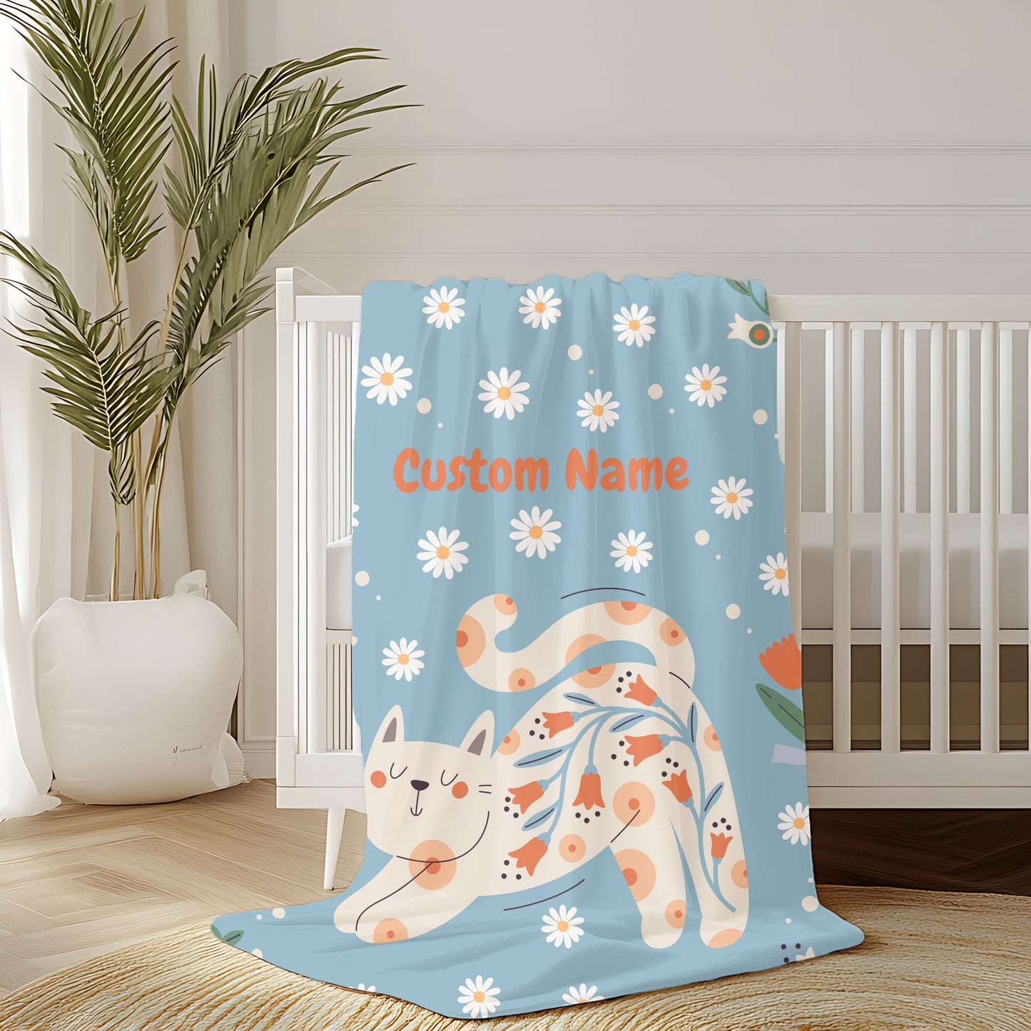 Custom Cat Plush Blanket, Cozy Throw for Pet Lovers, Gift for Animal Lovers, Personalized Home Decor, Warm Snuggle Blanket
