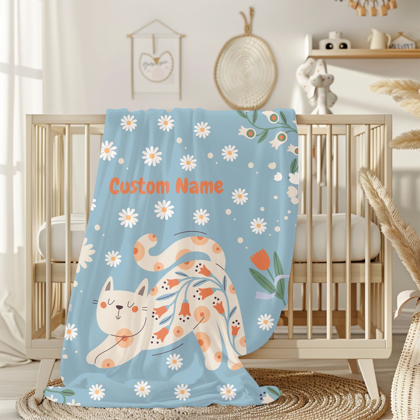 Custom Cat Plush Blanket, Cozy Throw for Pet Lovers, Gift for Animal Lovers, Personalized Home Decor, Warm Snuggle Blanket