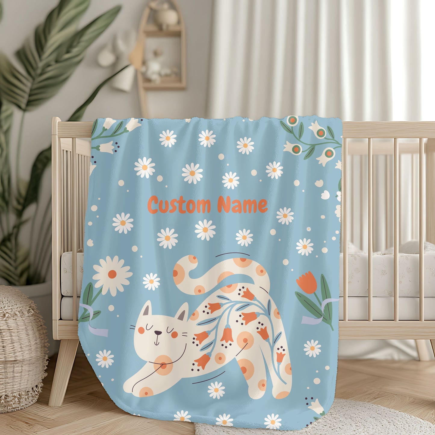 Custom Cat Plush Blanket, Cozy Throw for Pet Lovers, Gift for Animal Lovers, Personalized Home Decor, Warm Snuggle Blanket