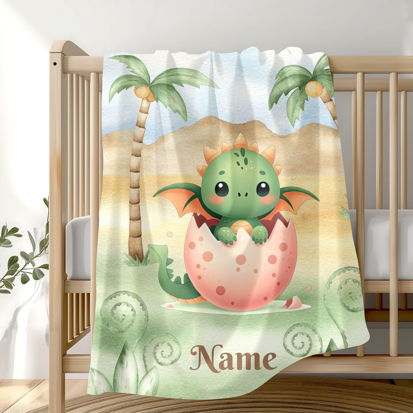 Custom Dragon Plush Blanket, Cozy Child's Blanket, Baby Shower Gift, Nursery Decor, Personalized Blanket, Soft Velveteen