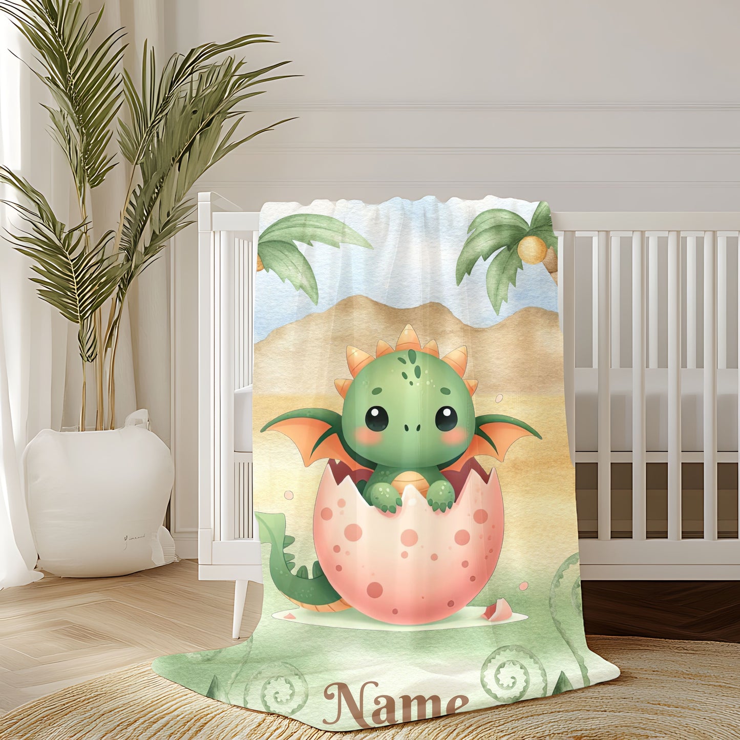 Custom Dragon Plush Blanket, Cozy Child's Blanket, Baby Shower Gift, Nursery Decor, Personalized Blanket, Soft Velveteen