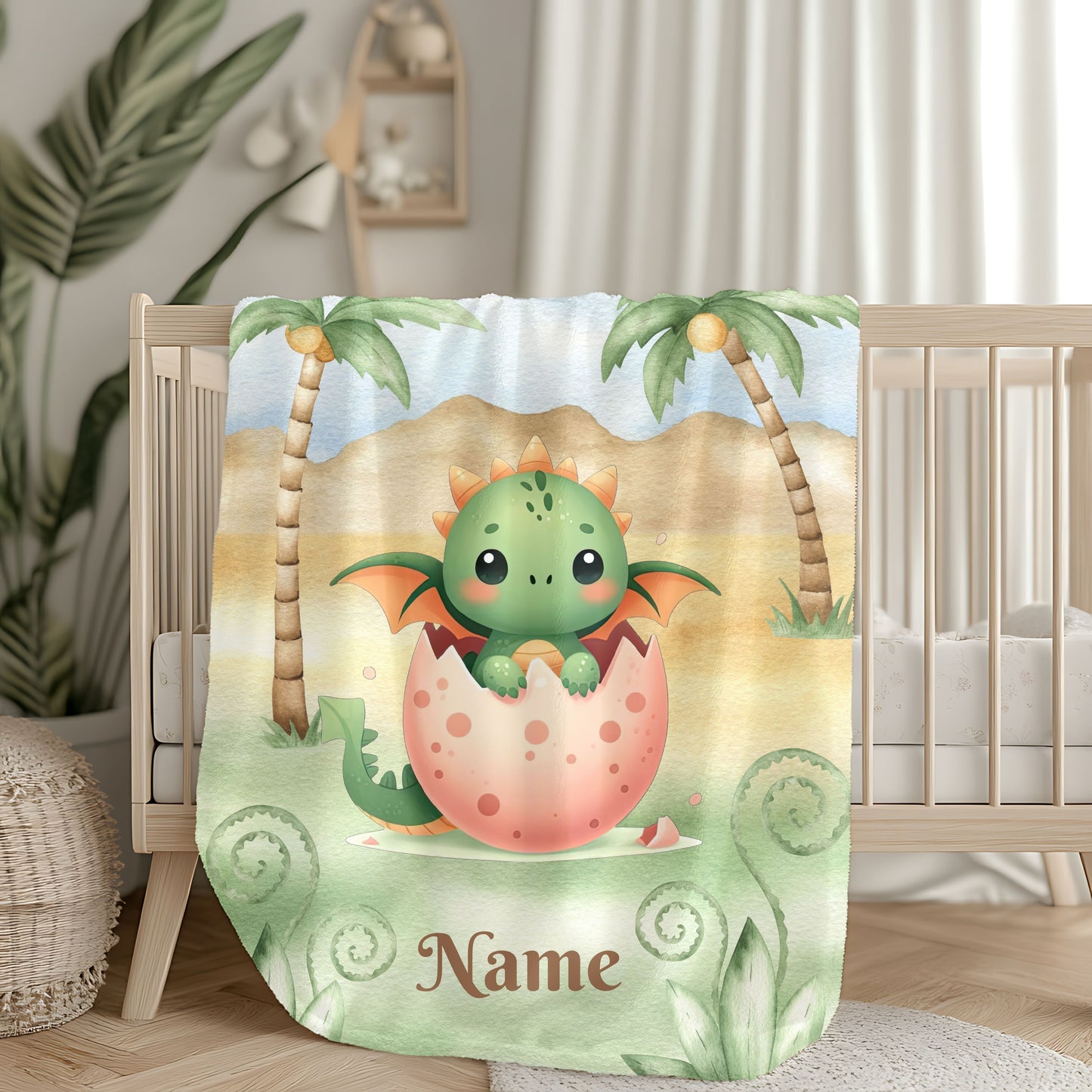 Custom Dragon Plush Blanket, Cozy Child's Blanket, Baby Shower Gift, Nursery Decor, Personalized Blanket, Soft Velveteen