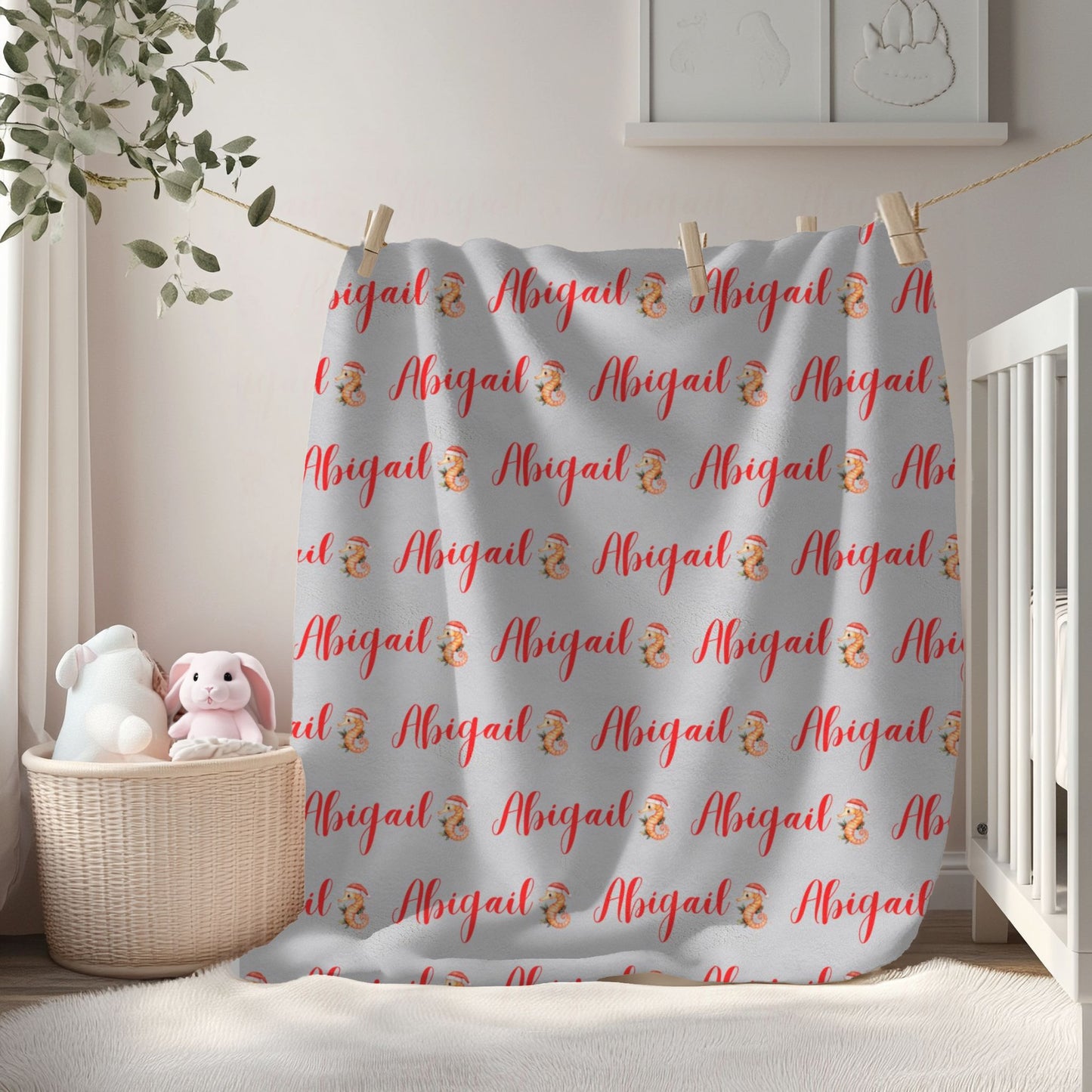 Personalized Velveteen Plush Blanket, Cozy Throw Blanket, Custom Name Blanket, Soft Baby Blanket, Unique Gift for Kids
