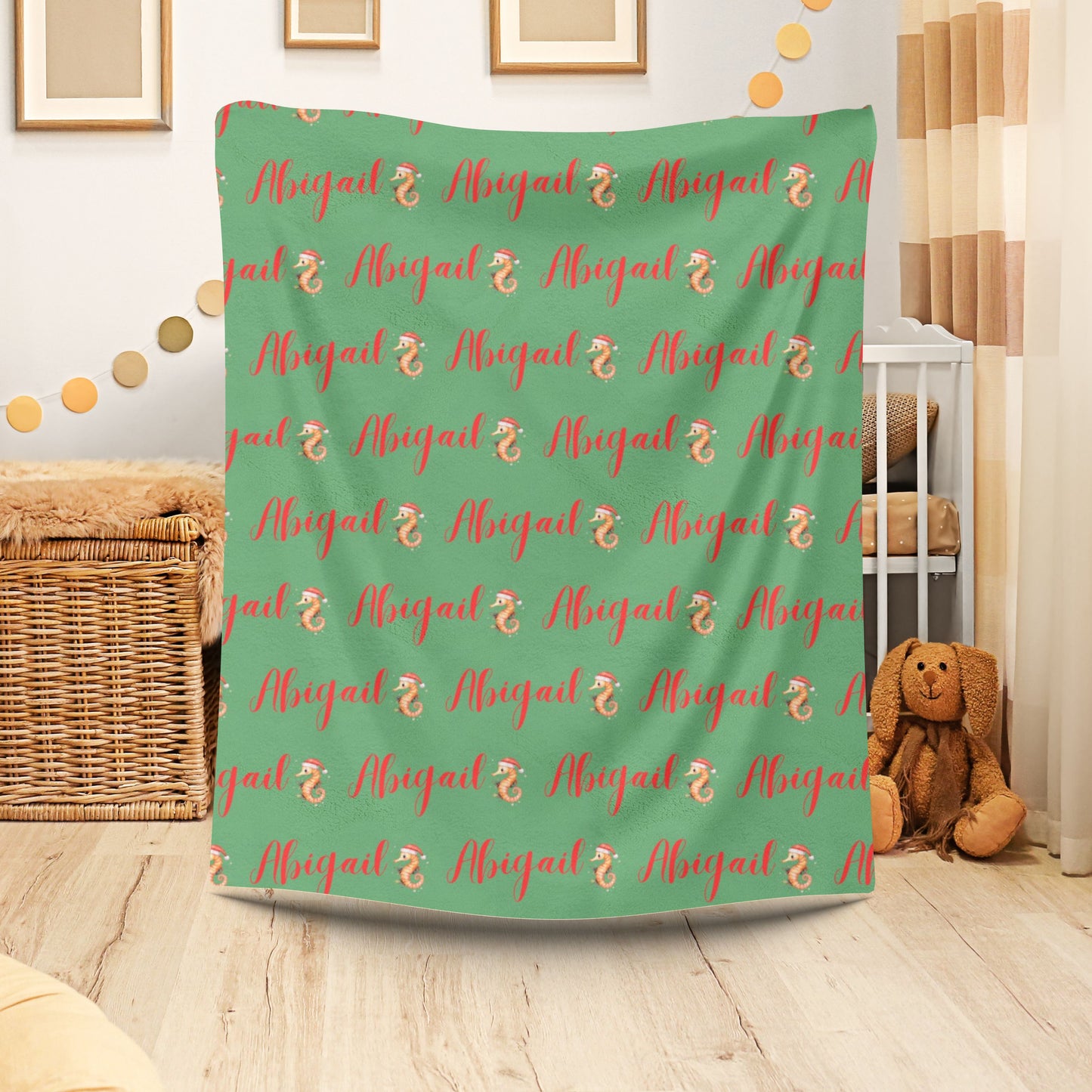 Personalized Velveteen Plush Blanket, Cozy Throw Blanket, Custom Name Blanket, Soft Baby Blanket, Unique Gift for Kids
