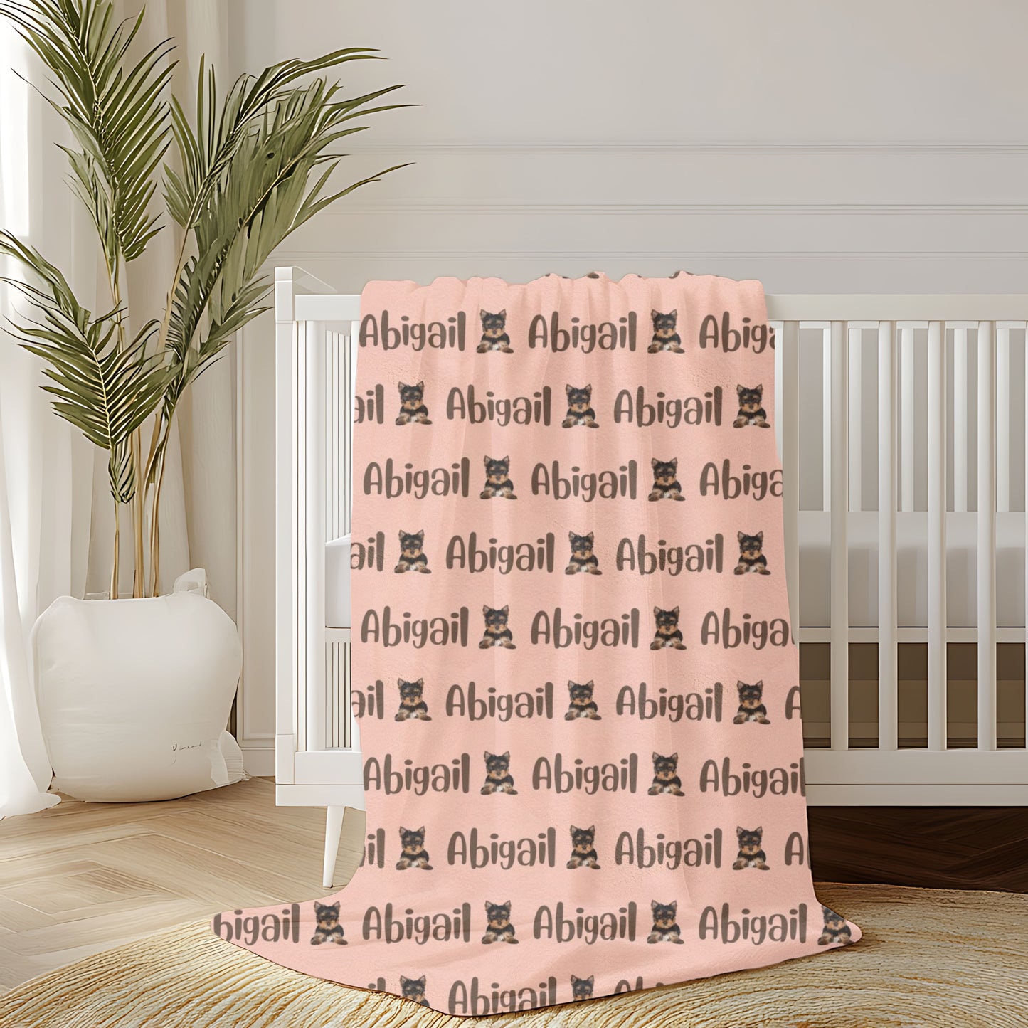 Personalized Velveteen Plush Blanket with Custom Name, Cozy Throw for Kids, Birthday Gift, Nursery Decor, Holiday Comfort