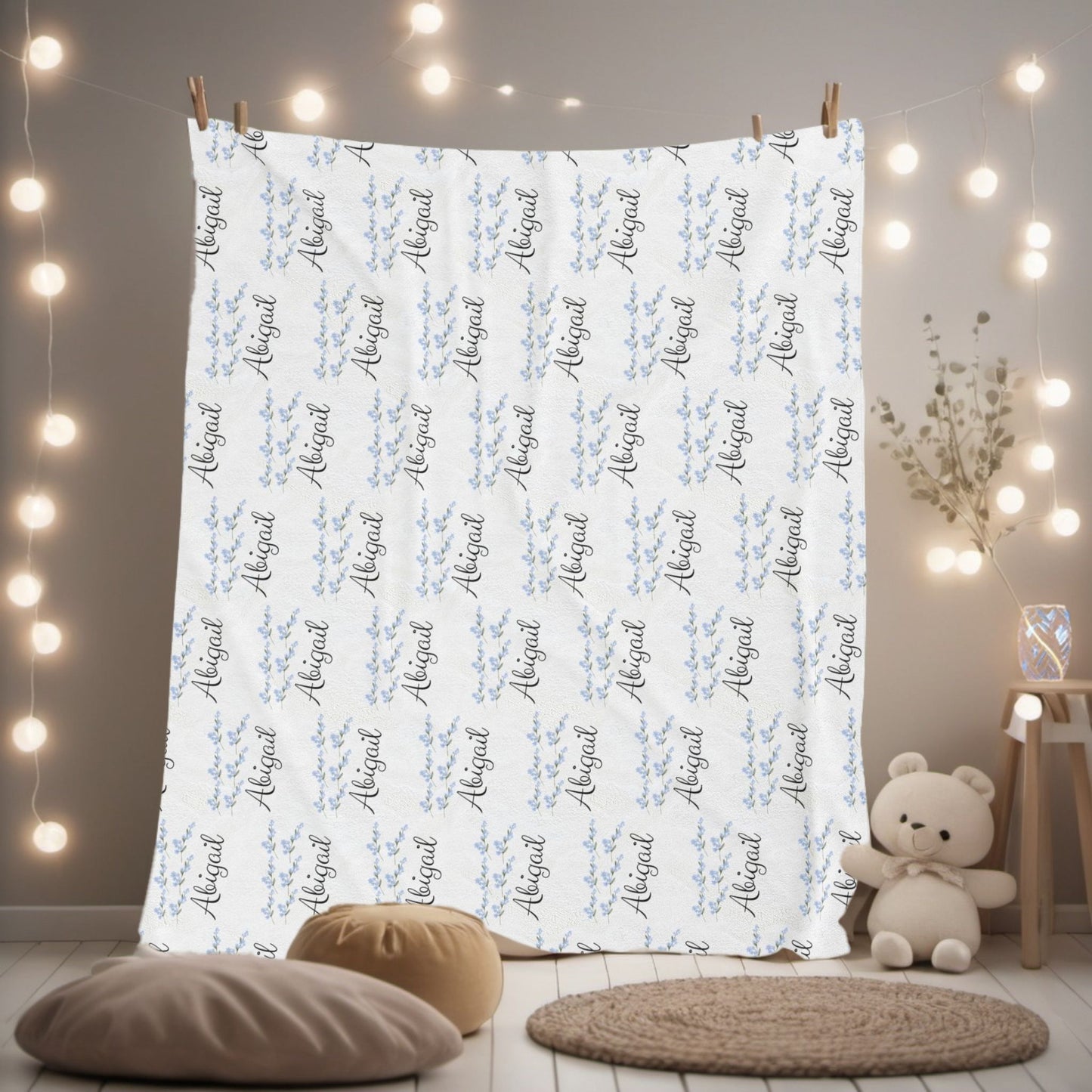 Personalized Velveteen Plush Blanket | Cozy Home Decor, Custom Name Gift, Soft Throw for Birthdays, Baby Showers, and Holidays