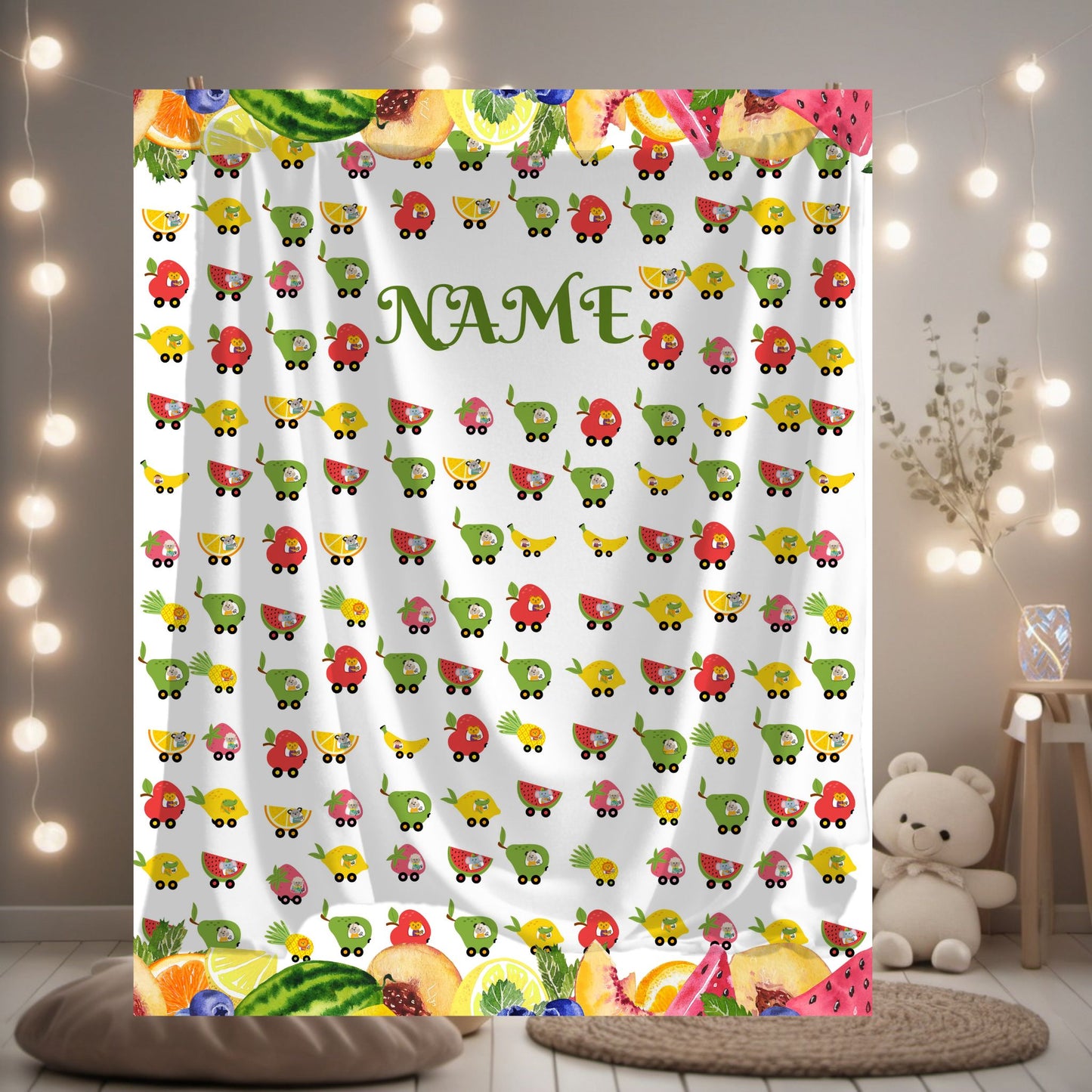 Personalized Velveteen Plush Blanket, Cozy Throw for Kids, Custom Name Blanket, Soft Baby Blanket, Gift for Baby Shower, Nursery Decor