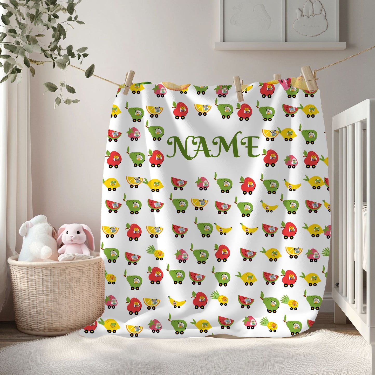 Personalized Velveteen Plush Blanket, Cozy Throw for Kids, Custom Name Blanket, Soft Baby Blanket, Gift for Baby Shower, Nursery Decor
