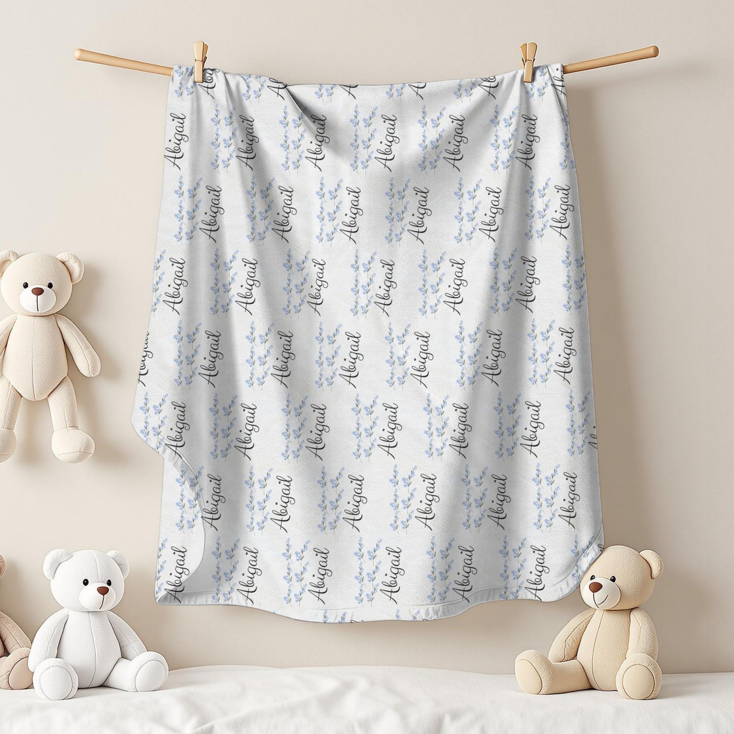Personalized Velveteen Plush Blanket | Cozy Home Decor, Custom Name Gift, Soft Throw for Birthdays, Baby Showers, and Holidays