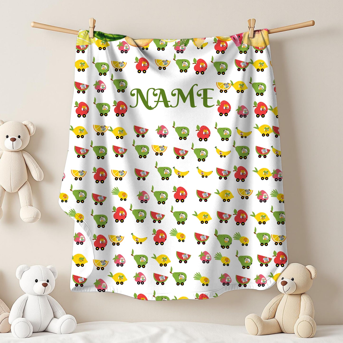 Personalized Velveteen Plush Blanket, Cozy Throw for Kids, Custom Name Blanket, Soft Baby Blanket, Gift for Baby Shower, Nursery Decor