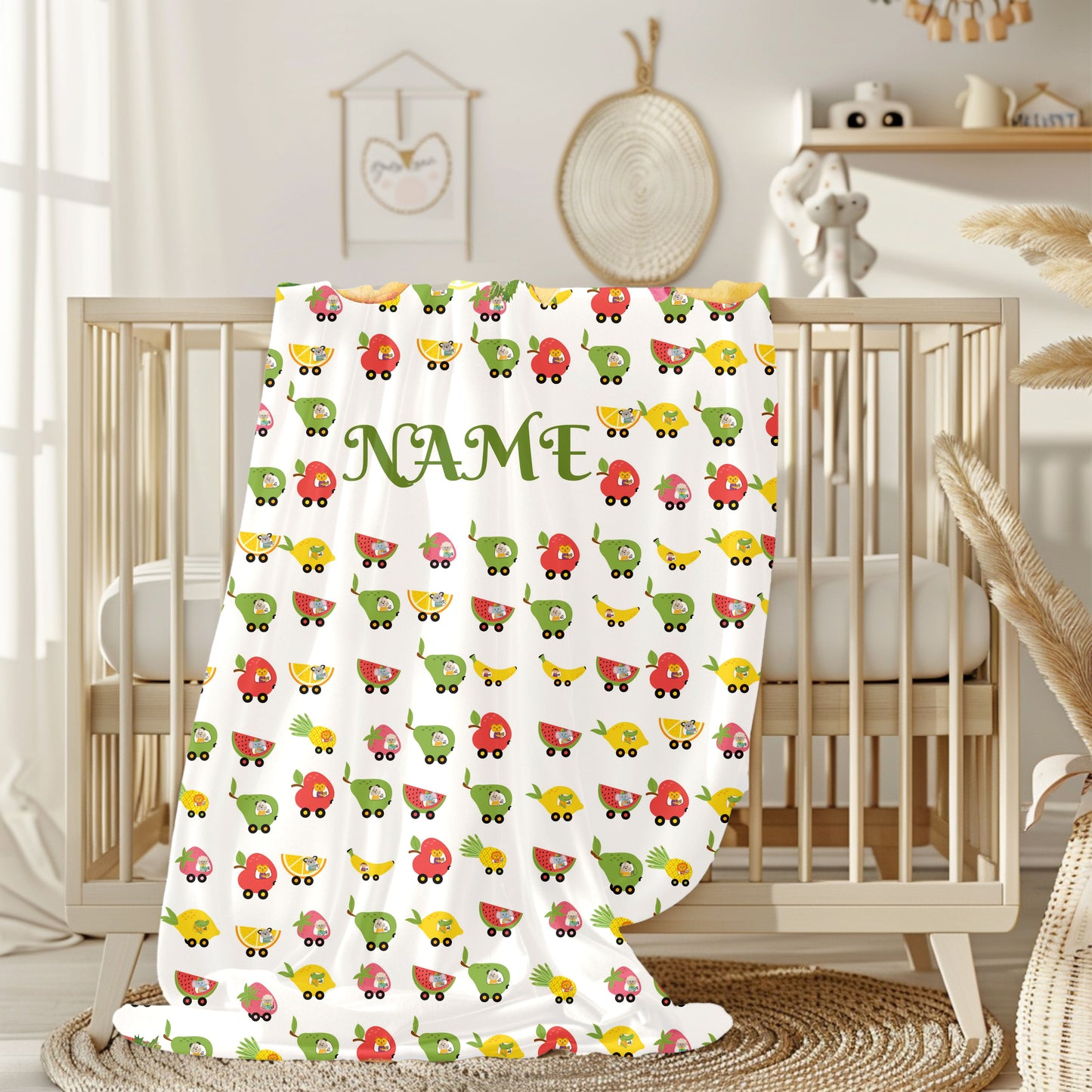 Personalized Velveteen Plush Blanket, Cozy Throw for Kids, Custom Name Blanket, Soft Baby Blanket, Gift for Baby Shower, Nursery Decor