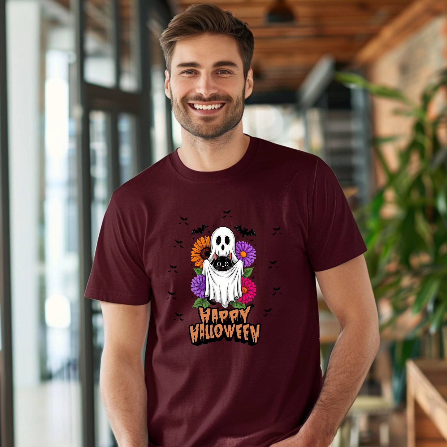 Halloween Ghost Unisex Tee, Perfect for Trick-or-Treating, Spooky Season Shirts, Fall Vibes, Halloween Party Attire