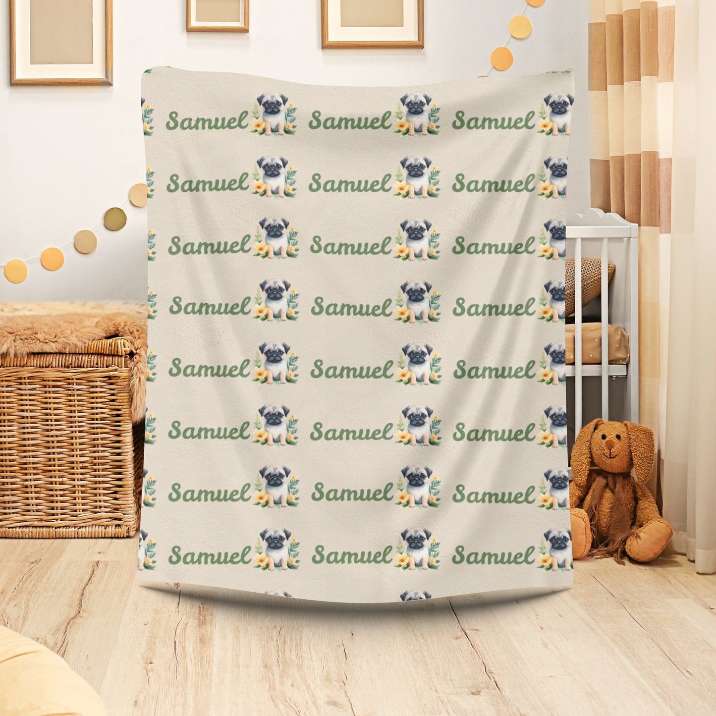 Personalized Velveteen Plush Blanket with Custom Name, Cozy Throw, Perfect Gift for Kids, Pet Lovers, Home Decor, Bedroom Accent