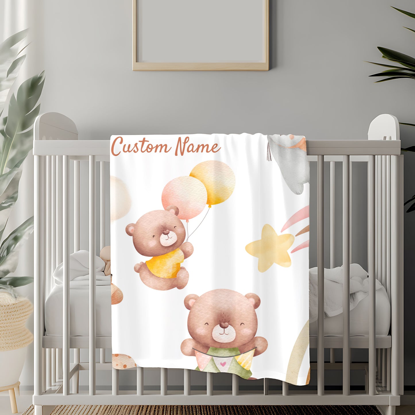 Custom Child's Plush Blanket, Cozy Baby Gift, Soft Nursery Decor, Personalized Blanket, Kid's Room Accessories