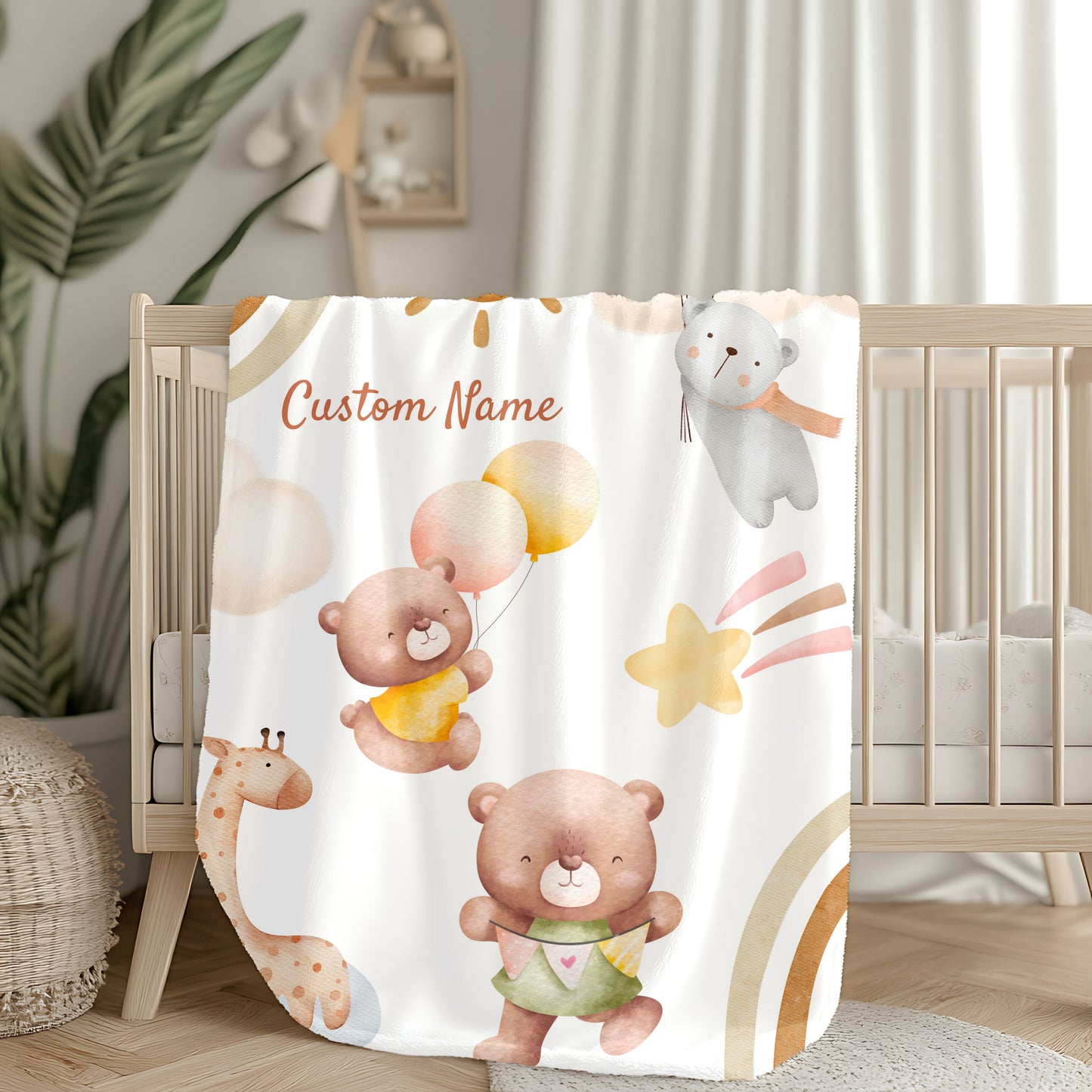 Custom Child's Plush Blanket, Cozy Baby Gift, Soft Nursery Decor, Personalized Blanket, Kid's Room Accessories
