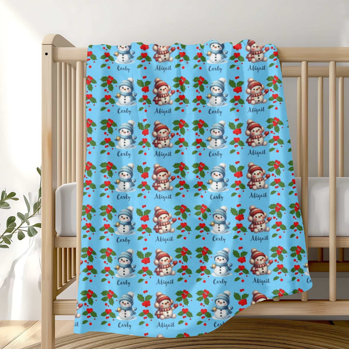 Cozy Velveteen Plush Blanket with Personalized Designs for Kids, Winter Decor, Family Gift, Pet Blanket, Holiday Snuggle