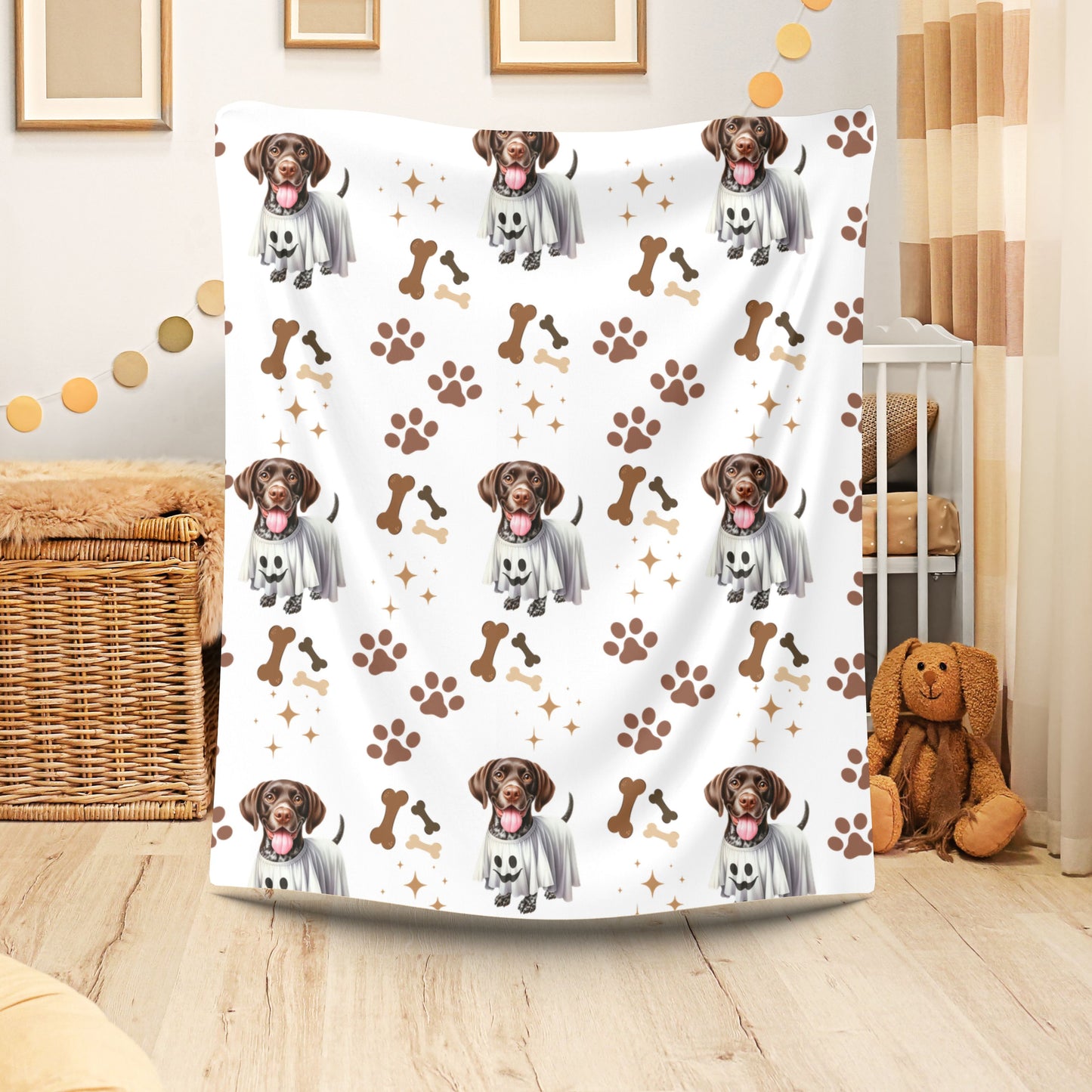 Dog Lover's Velveteen Plush Blanket, Cozy Pet Blanket, Dog-Themed Gift, Puppy Lover Throw, Cute Home Decor