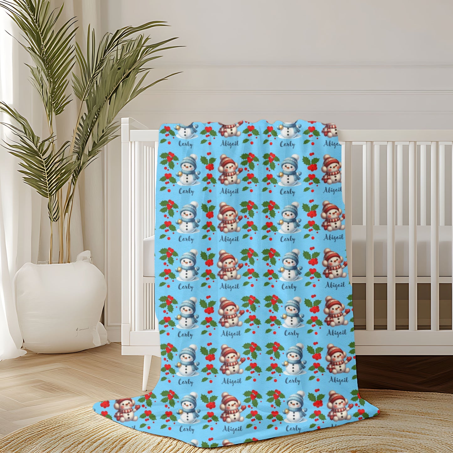 Cozy Velveteen Plush Blanket with Personalized Designs for Kids, Winter Decor, Family Gift, Pet Blanket, Holiday Snuggle