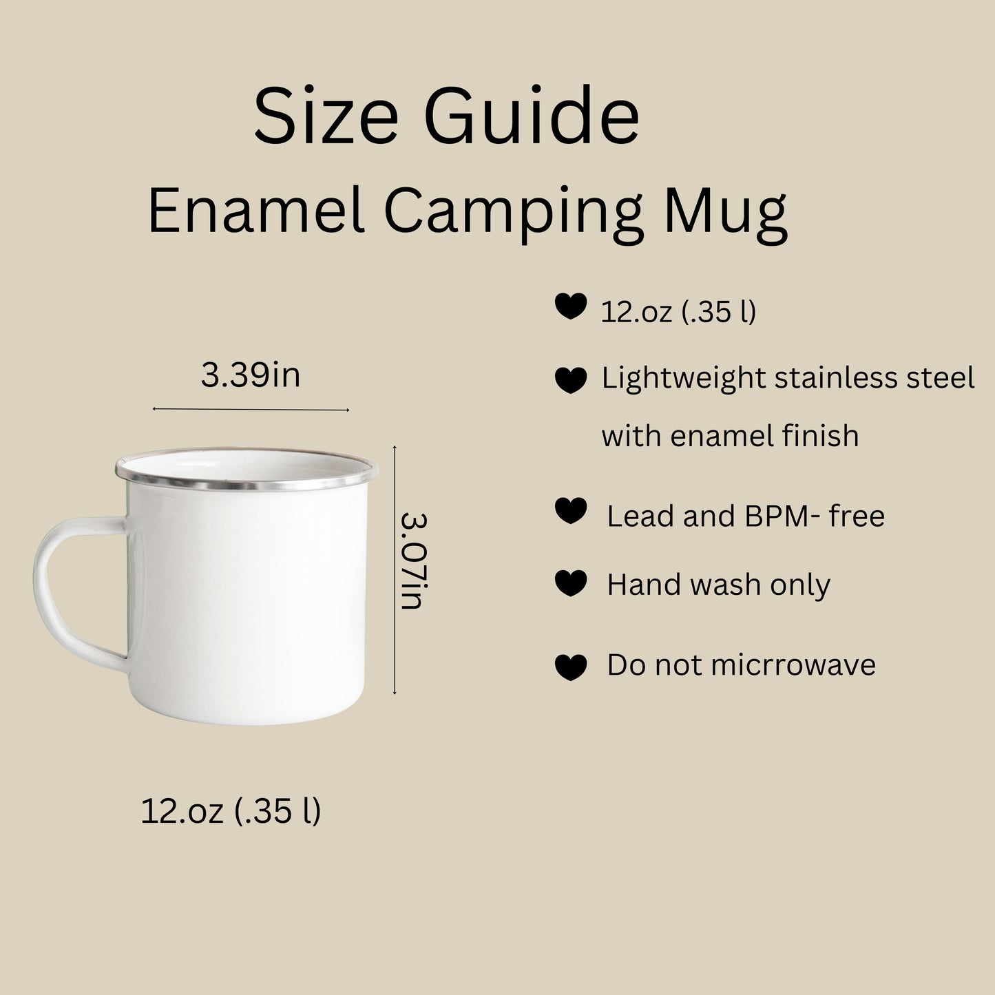 Personalized Enamel Camping Mug, Custom Coffee Mug, Unique Gift for Outdoor Lovers, Dog Lover's Mug, Holiday Gift, Camping Accessory