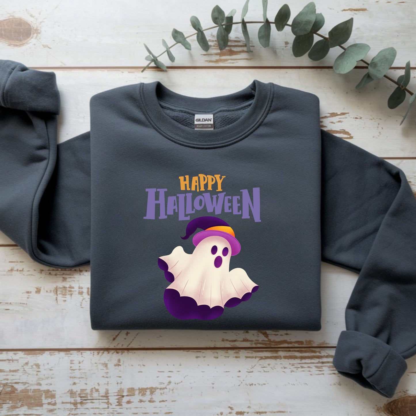 Halloween Ghost Sweatshirt | Unisex Crewneck | Spooky Season Apparel, Halloween Gift, Cozy Outfit, Festival Wear, Autumn Fashion