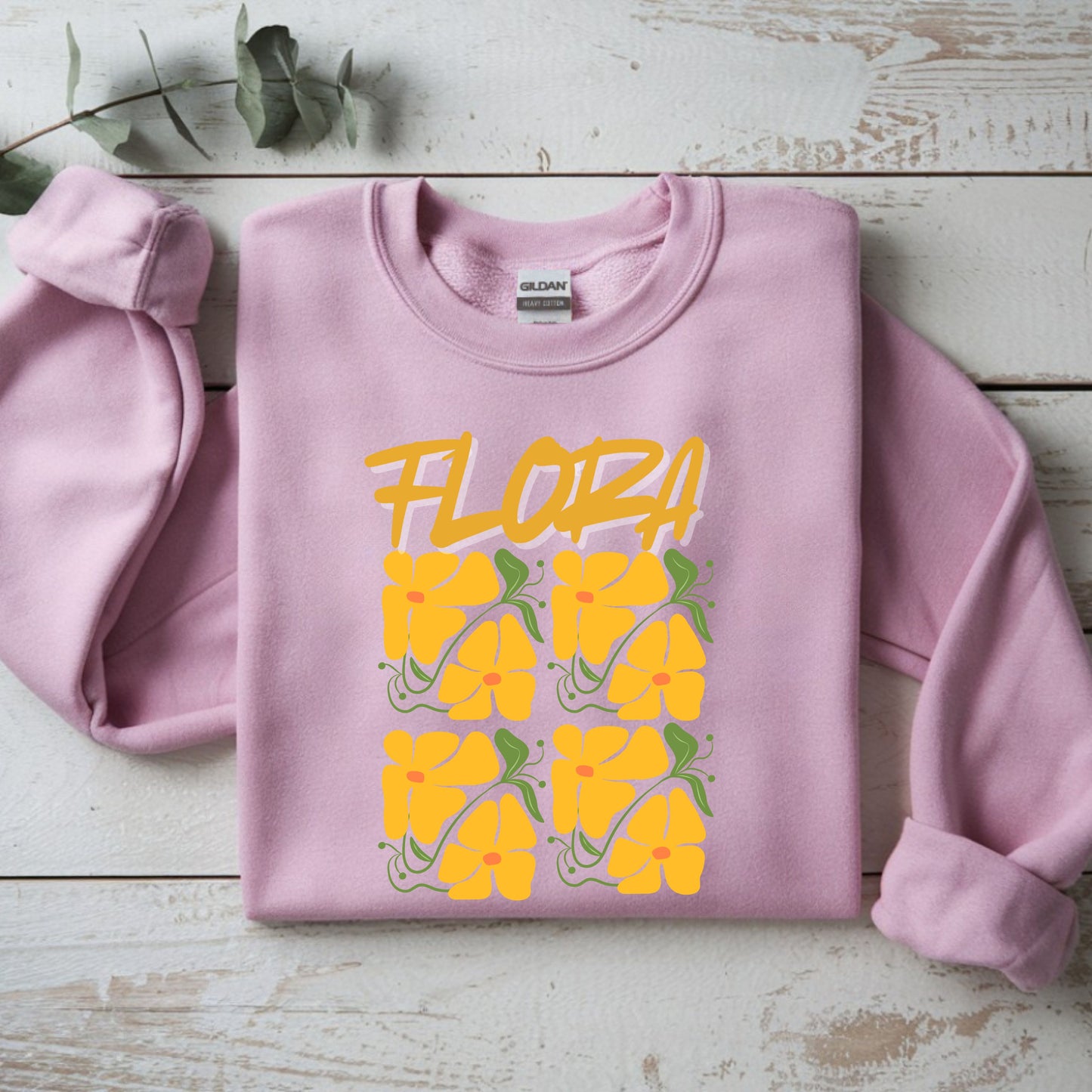 Flora Crewneck Sweatshirt, Floral Sweatshirt, Spring Fashion, Casual Wear, Gifts for Her, Unisex Floral Hoodie