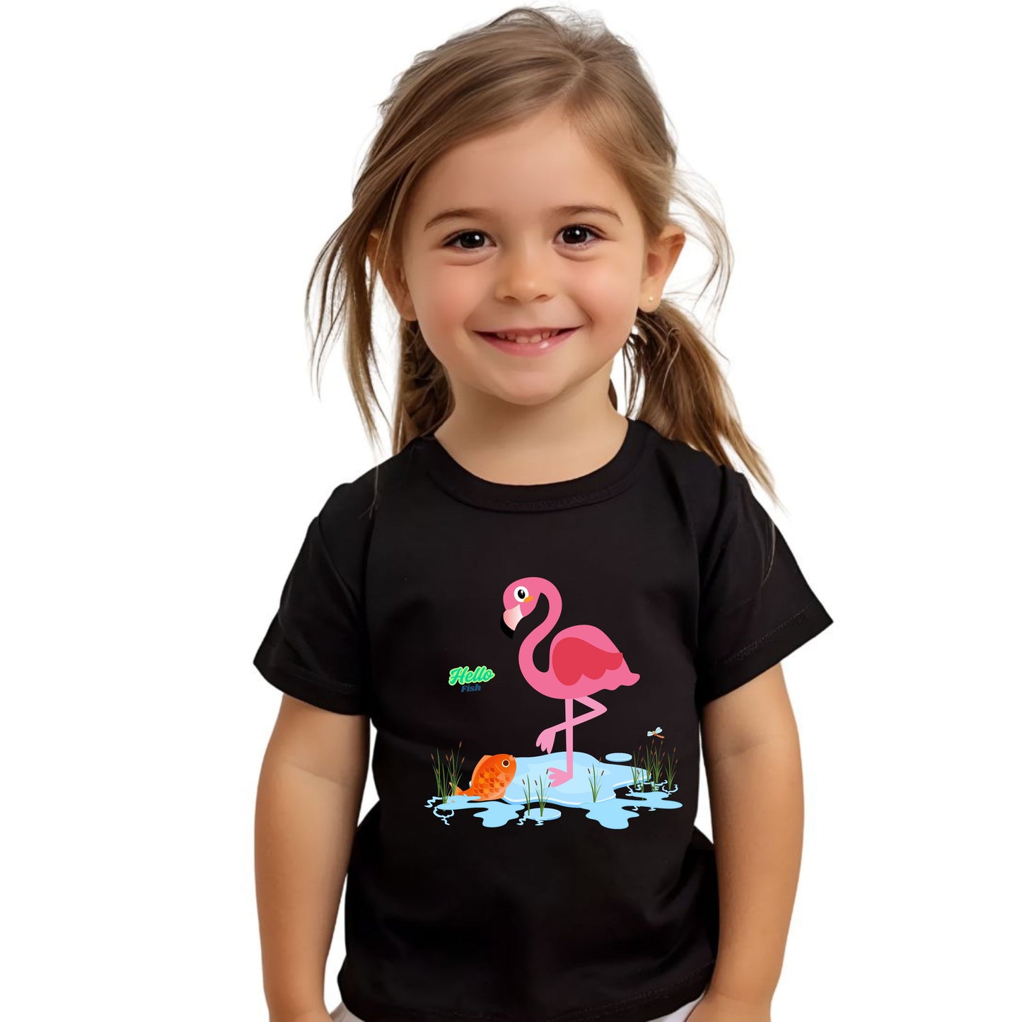 Whimsical Flamingo Toddler Tee - Fun Summer Kids Shirt, Playful Gift for Birthdays, Beach Days, Everyday Wear, Cute Summer Apparel