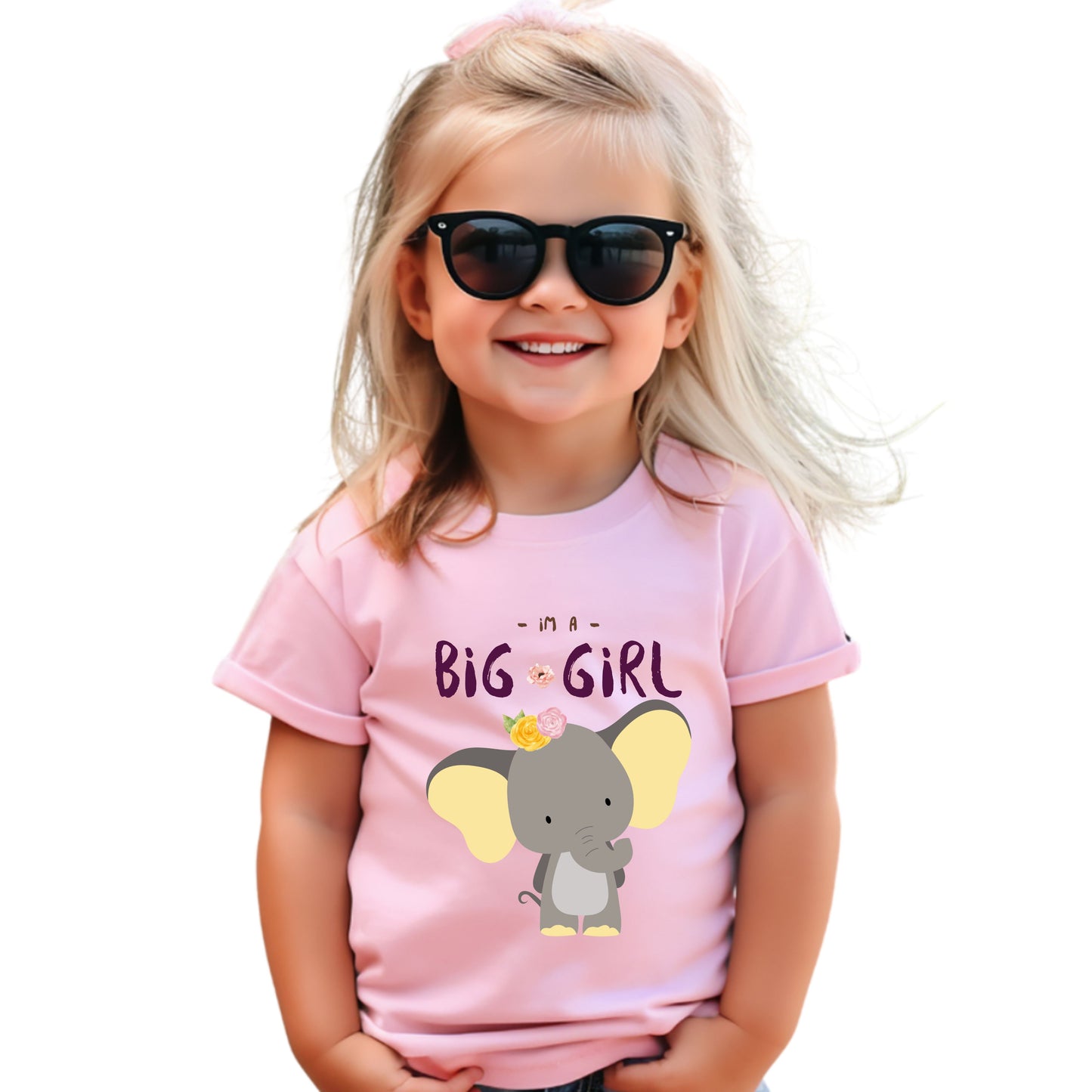 Big Girl Toddler Tee, Cute Elephant Design, Kids Birthday Gift, Toddler Clothing, Nursery Outfit, Playtime T-Shirt