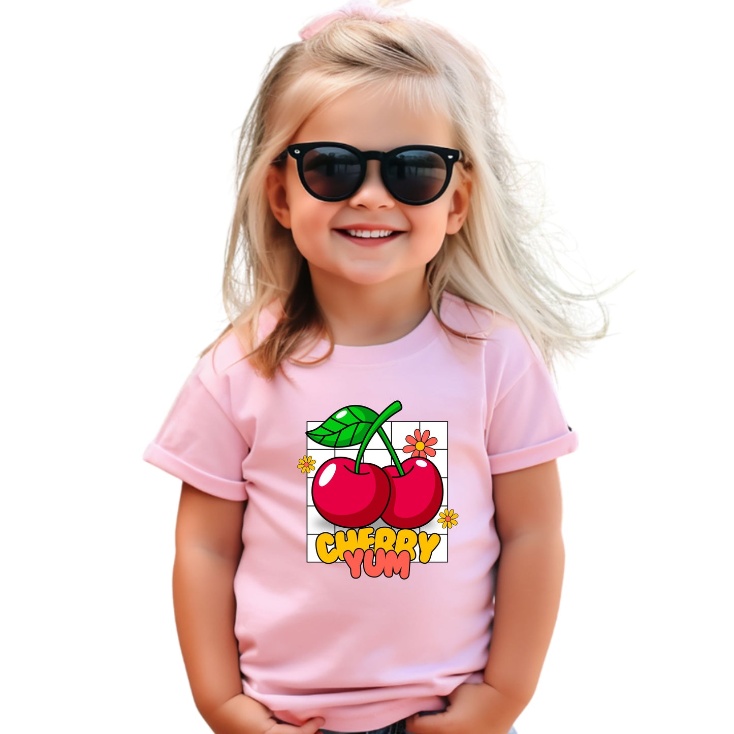 Cute Cherry Toddler Tee - Fun Summer T-Shirt for Kids, Birthday Gift, Playtime Shirt, Cherry Yum Design, Toddler Apparel, Cute Kids Clothing