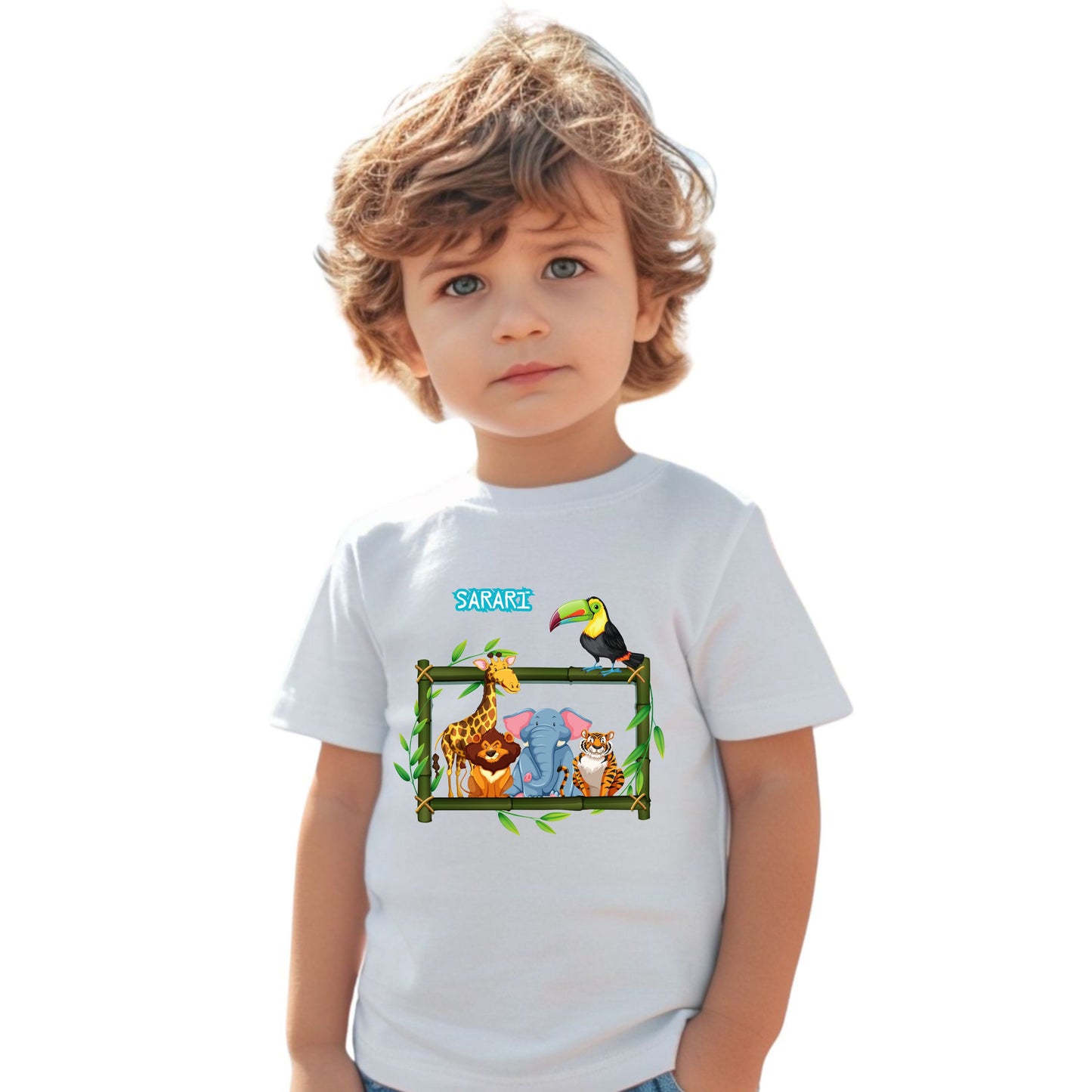 Safari Animal Toddler T-Shirt, Cute Animal Tee, Kids Safari Shirt, Birthday Gift for Kids, Summer Outfit, Playtime Apparel