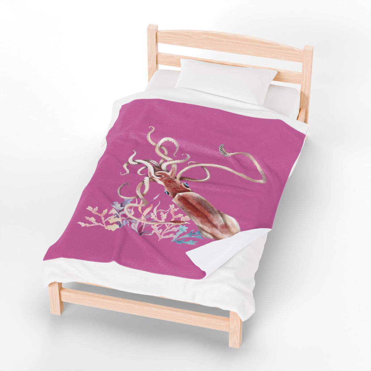 Squid dance of tentacles and translucence Velveteen Plush Blanket