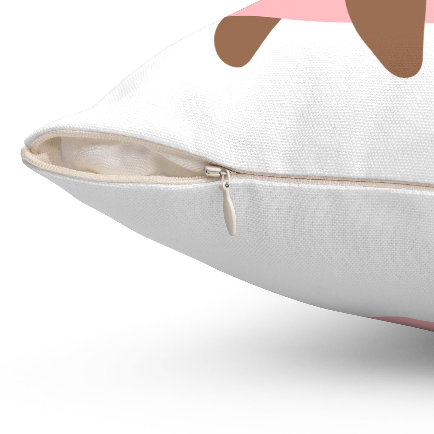 Whale wearing a cowboy hat with a pink bow Spun Polyester Square Pillow