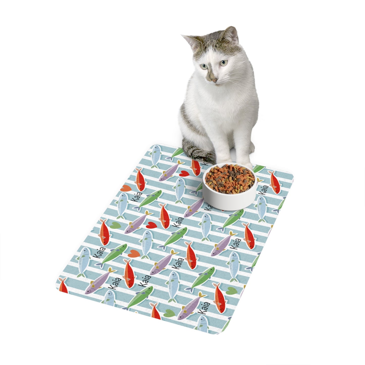 Personalized Koi Fish Pet Food Mat (12x18)