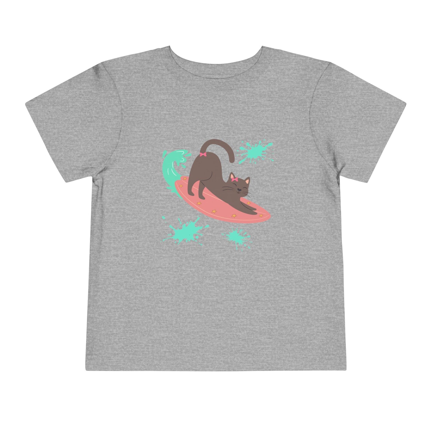 Surfing Cat Toddler Tee, Cute Kids T-Shirt, Summer Wear, Pet Lover Gift, Beach Adventure Shirt