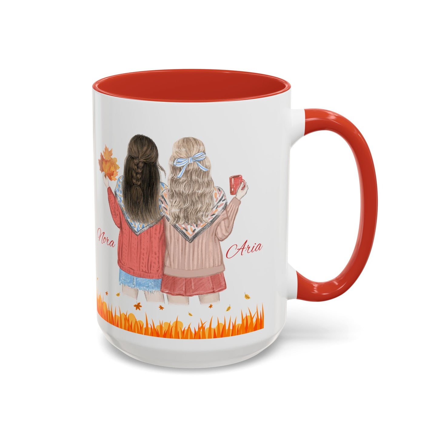 Autumn Friendship Coffee Mug with Personalized Names