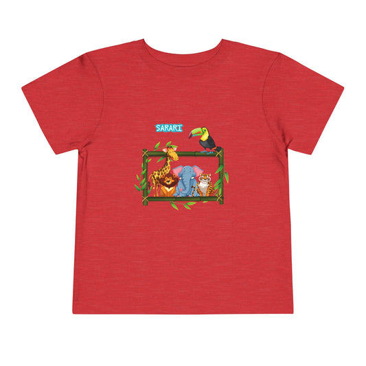 Safari Animal Toddler T-Shirt, Cute Animal Tee, Kids Safari Shirt, Birthday Gift for Kids, Summer Outfit, Playtime Apparel