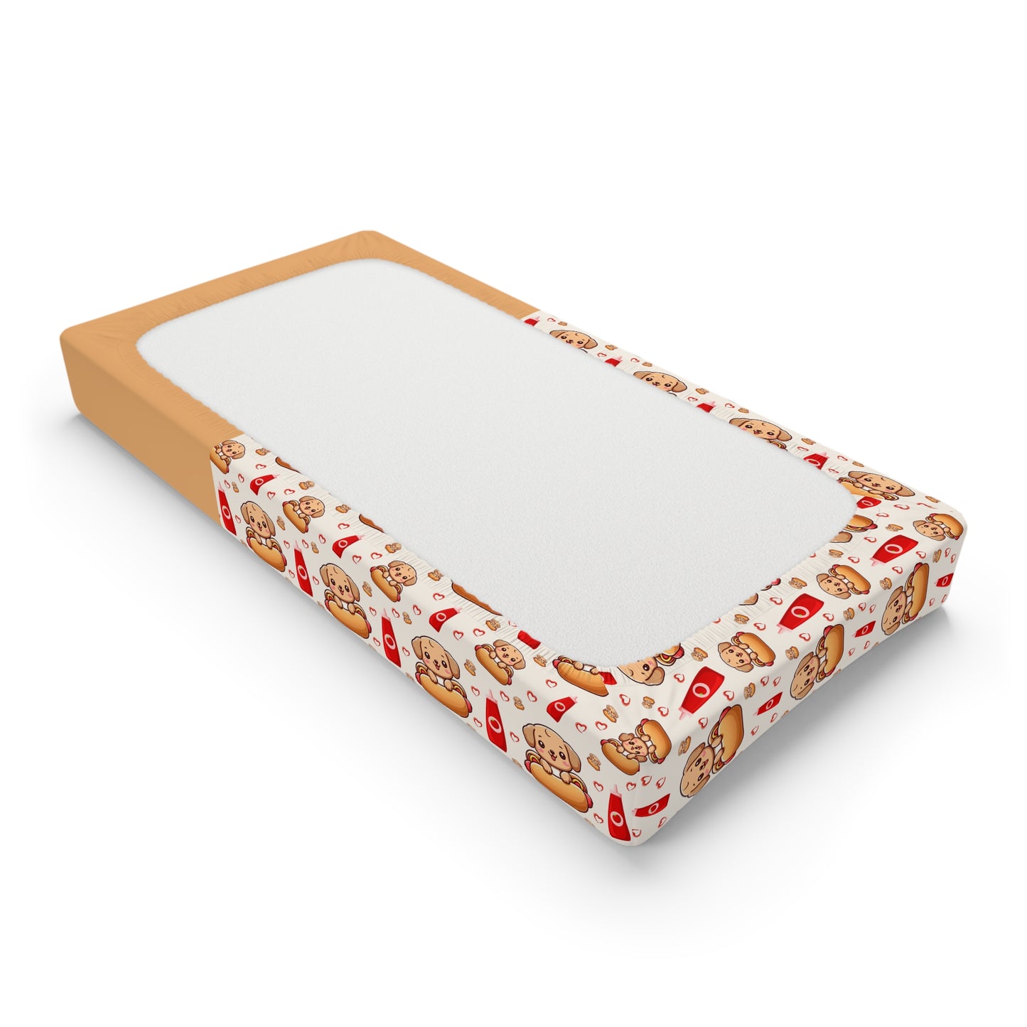 Changing Pad Cover — Personalized Puppy & Milk Bottle Nursery Crib Protector